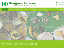 Tablet Screenshot of evergreencaterers.com